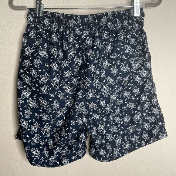 Ike Behar Men's Swim Trunks Board Shorts Size M Blue Paisley Mesh Lining - Picture 6 of 7